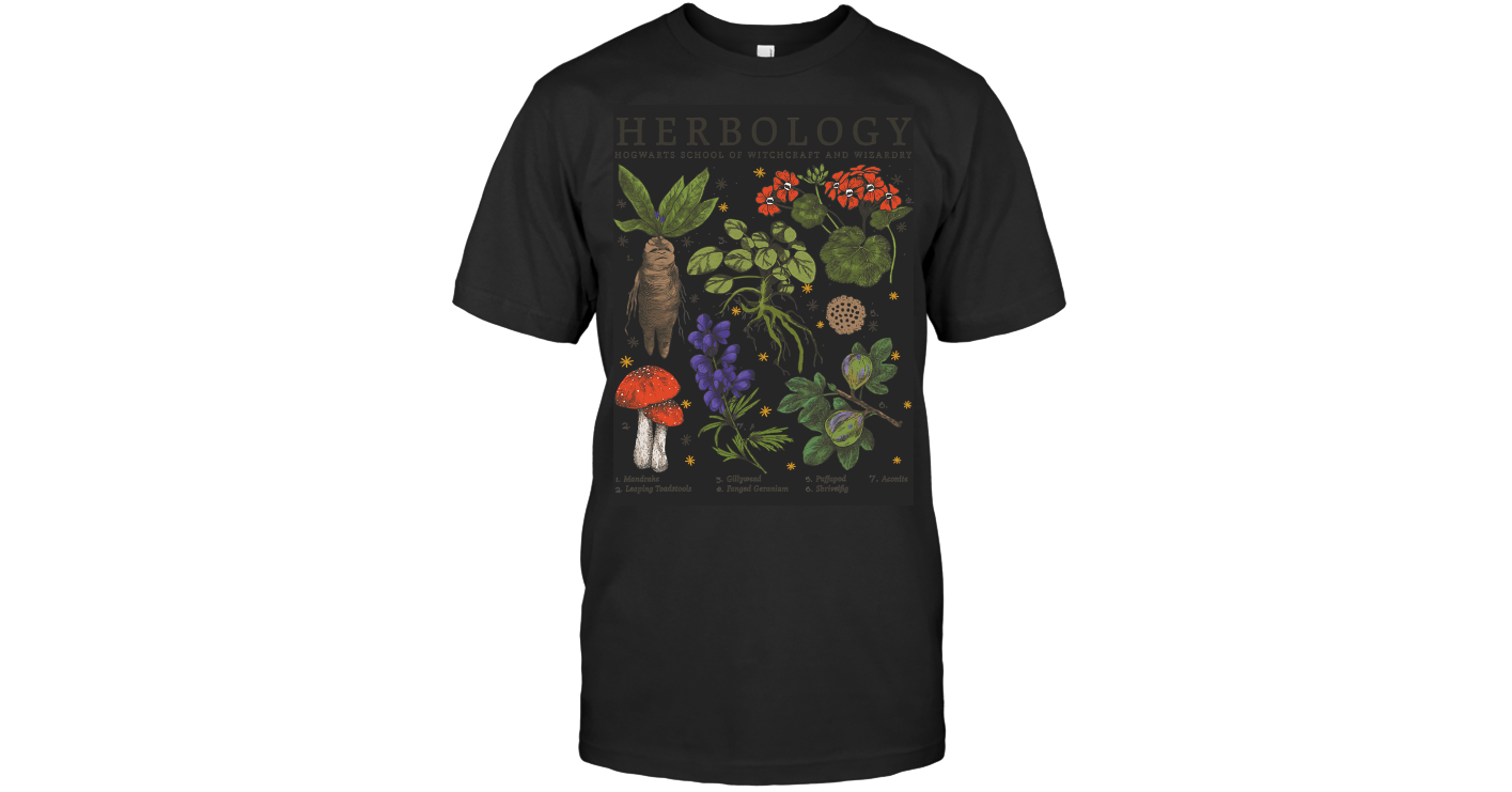 Harry Potter Herbology Plants T Shirt